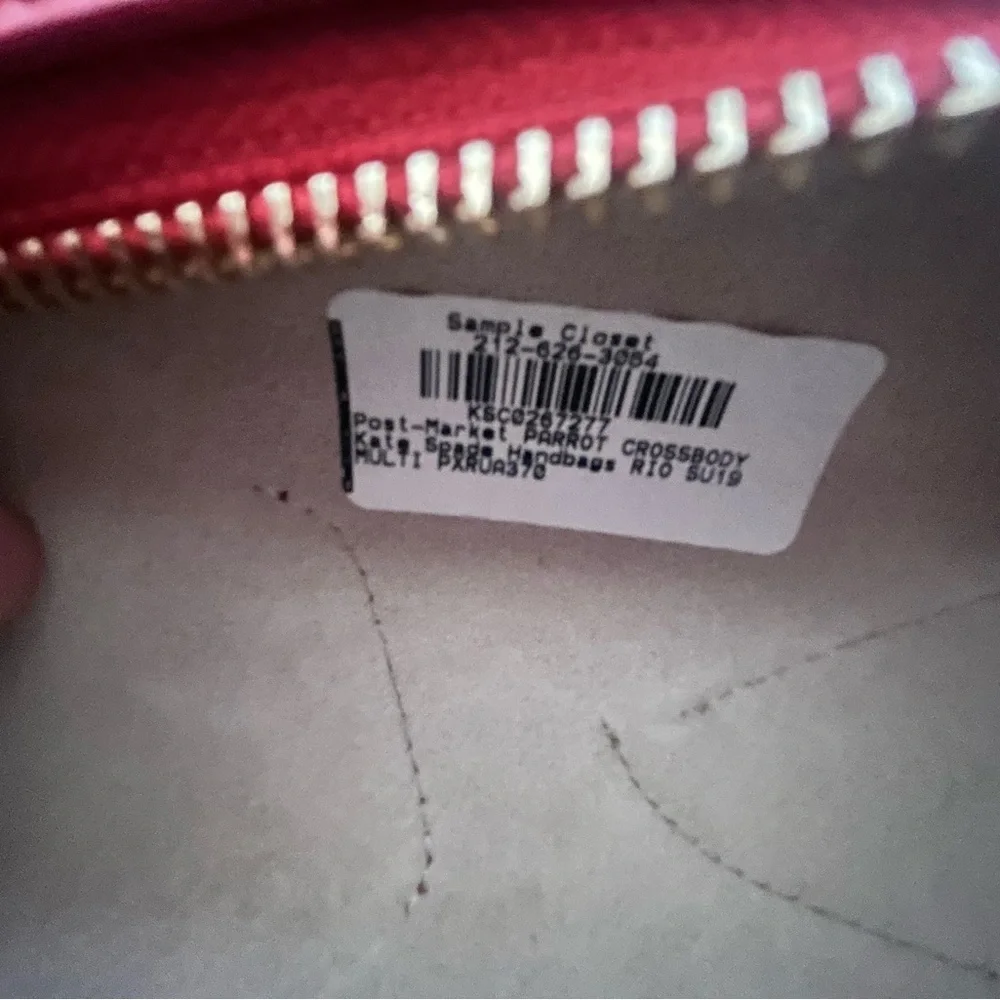 Kate Spade RIO 3D parrot italian leather crossbody SAMPLE BAG NEVER USED